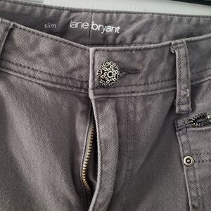 Lane Bryant Charcoal Slim Fit Jeans